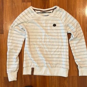 Naketano sweatshirt white and grey striped
